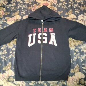 Team USA Medium (M) Embroidered / Stitched Full Zip Up Hoodie Sweatshirt
